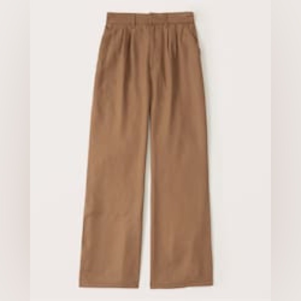 abercrombie tailored wide leg pants brown size S